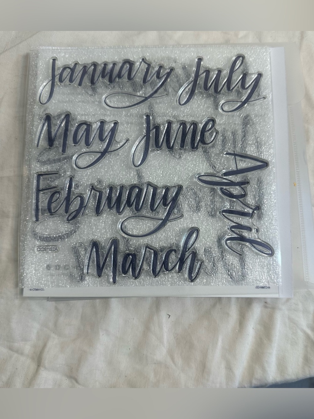 Close To My Heart CC9183 Memories In The Making Months Acrylic Stamp Set